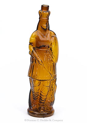 "H. Pharazyn / Phila / Right Secured" Figural Whiskey Bottle