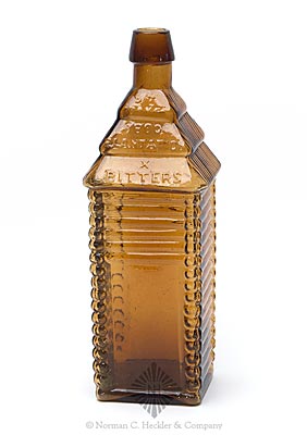 "ST / Drakes / 1860 / Plantation X / Bitters" Figural Bottle, R/H #D-105