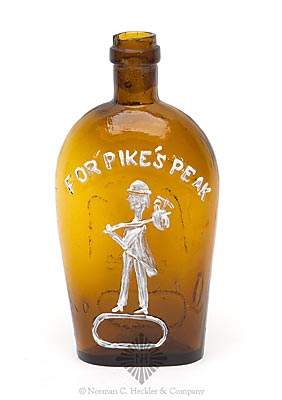 "For Pike's Peak" And Prospector - Eagle Historical Flask, GXI-23