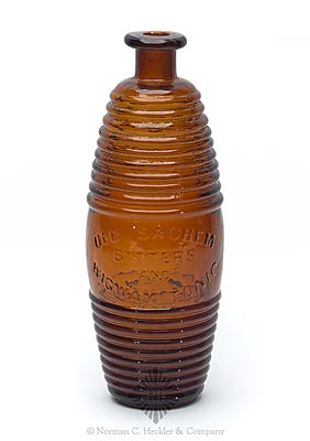 "Old Sachem / Bitters / And Wigwam Tonic" Figural Bitters Bottle, R/H #O-46