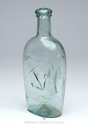 "Isabella / Glass Works" And Anchor - Sheaf Of Grain Pictorial Flask, GXIII-56