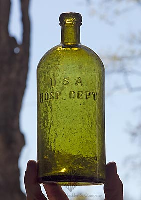 "U.S.A. / Hosp. Dept" Medicine Bottle