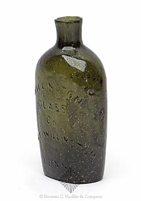 "Liberty" And Eagle - "Willington / Glass / Co / West Willington / Conn" Historical Flask, GII-63