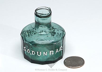 "S.O. Dunbar / Taunton Mass" Ink Bottle, C #520