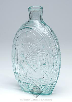 Masonic - "Franklin." And Frigate Historical Flask, GIV-34