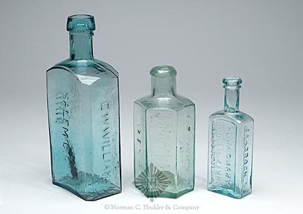Lot Of Three Pontiled Medicine Bottles, AAM pgs. 62, 450, and 568