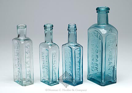 Lot Of Four Medicine Bottles, AAM pgs. 56, 45, 531, and 274