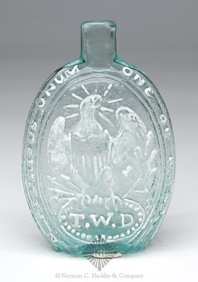 Eagle And "T.W.D." - "Kensington Glass / Works Philadelphia" And Cornucopia Historical Flask, GII-43