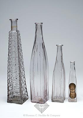 Lot Of Four Cologne Bottles, Similar to MW plate 114, #3 and MW plate 112, #12