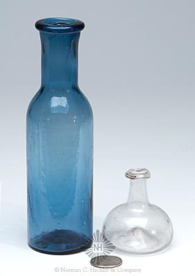 Freeblown Globular Bottle And Utility Bottle
