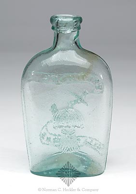 "Baltimore / Glassworks" And Anchor - Sheaf Of Grain Pictorial Flask, GXIII-49