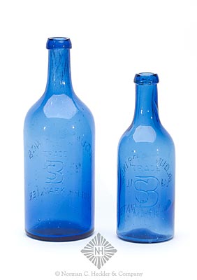Two "Blount Springs / Natural / Sulphur Water" - "Trade / BS (Monogram) / Mark" Mineral Water Bottles