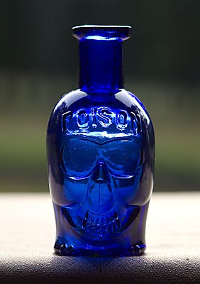 "Poison" - "Pat Appl'd For" Figural Poison Bottle, K #KU-10