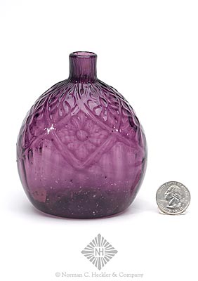 Early Pattern Molded Flask, Similar in form and construction to MW color plate II, #6