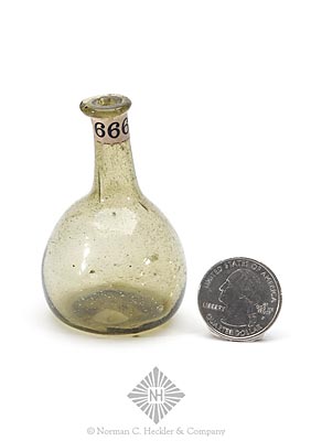 Freeblown Miniature Globular Bottle, Form and size similar to MW plate 226, #13