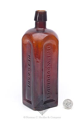 "Dr. F. Woodbridge / Headache / Bitters" Bottle, R/H #H-74