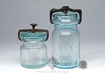 Two Fruit Jars, L #2185 and #2761