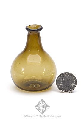 Freeblown Miniature Globular Bottle, Similar in form to McK plate 47, #7