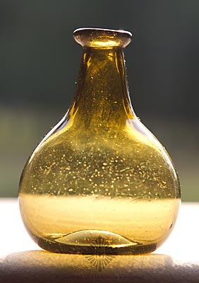 Freeblown Miniature Globular Bottle, Similar in form to McK plate 47, #7