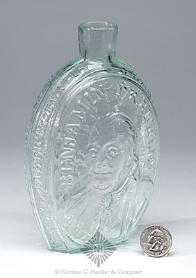 "Benjamin Franklin" And Bust - "T.W. Dyott, M.D." And Bust Portrait Flask, GI-94