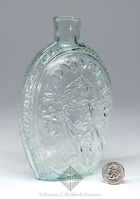 "Benjamin Franklin" And Bust - "T.W. Dyott, M.D." And Bust Portrait Flask, GI-94