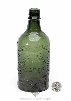 "Congress & Empire Spring, Co. / Columbian / Water / Saratoga, N.Y." Mineral Water Bottle, T #S-15B