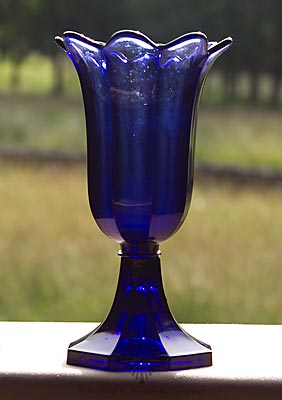 Pressed Glass Tulip Vase, Similar to B/K #3022