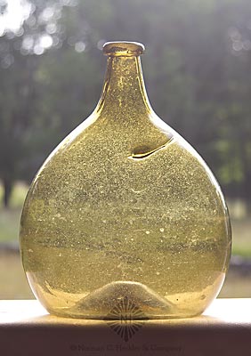 Freeblown Chestnut Bottle, Similar in form and construction to McK plate 224, #8