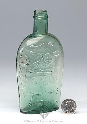 Clasped Hands And "Union / W.F. & Sons" - Eagle Historical Flask, GXII-32