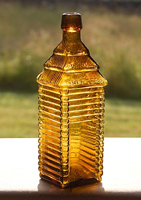 "S.T. / Drakes / 1860 / Plantation / X / Bitters" Figural Bottle, R/H #D-105
