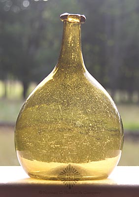 Freeblown Chestnut Bottle, Similar in form and construction to McK plate 224, #8