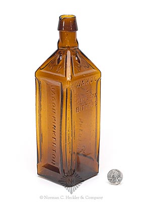 "Jacob Pinkerton / Wahoo / & / Calisaya / Bitters" Figural Bottle, R/H #W-3