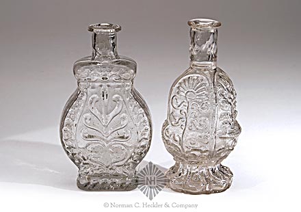 Two Fancy Cologne Bottles, Taller example is similar in form and construction to MW plate 112, #5