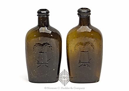 Two Sheaf Of Wheat - "Westford Glass Co" Pictorial Flasks, GXIII-37