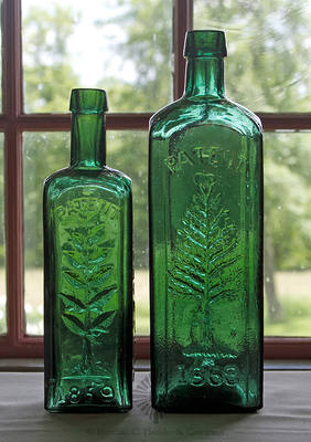 Two "L.Q.C. Wishart's / Pine Tree / Tar Cordial / Phila / Patent / (Tree) / 1859" Medicine Bottles, AAM pg. 575