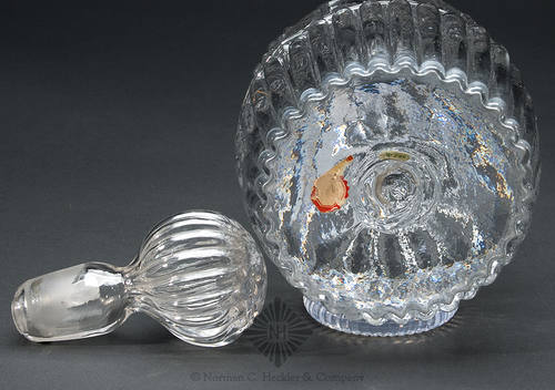 "Rum" Embossed Blown Three Mold Decanter, GI-8, Type 10 stopper