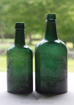 Two "Adirondack Spring / Whitehall / N.Y." Mineral Water Bottles, T #N-2A and T #N-2B