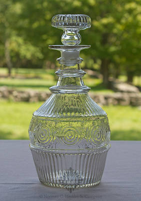 Blown Three Mold Decanter, Unlisted in McKearin's text, Type 18 stopper