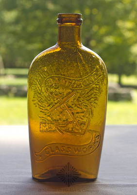 "Baltimore / Glass Works" And Anchor - Phoenix And "Resurgam" Pictorial Flask, GXIII-53