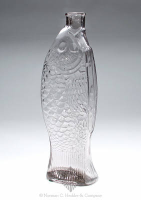 "The / Fish Bitters" - "W.H. Ware / Patented 1866" Figural Bitters Bottle, R/H #F-46