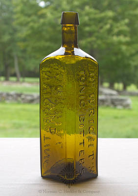 "Dr. Wright's / Tonic Bitters / And / Invigorating / Cordial" Bitters Bottle, R/H #W-163.5