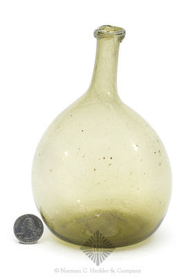 Freeblown Chestnut Bottle, Similar in form and construction to KW fig. 47, #4