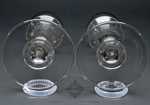 Pair Of Freeblown Lace Makers Lamps, Similar to PG plate 34, left and right