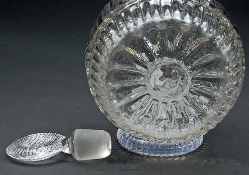 "Rum" Embossed Blown Three Mold Decanter, GII-27, Type 23 stopper