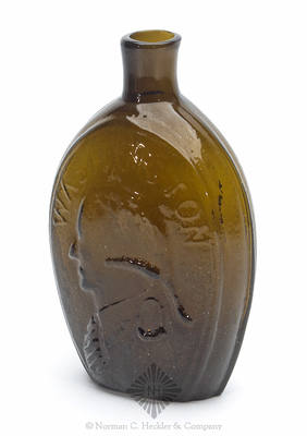 "Washington" And Bust - "Jackson" And Bust Portrait Flask, GI-31