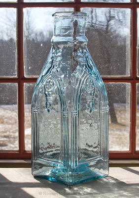 Cathedral Pickle Bottle, Similar to Z pg. 456, top left