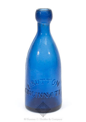 "I. Sutton. / Cincinnati." Soda Water Bottle
