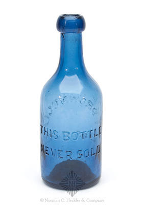 "I. Brownell / New Bedford" - "This Bottle / Never Sold" Soda Water Bottle