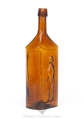 "Travellers / (Full Figure Of Man With Cane) / Bitters / 1834 / 1870" Bottle, R/H #T-54