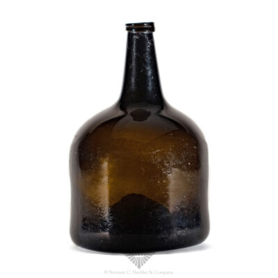 Black Glass Magnum Mallet Wine Bottle, Similar to AG plate 45